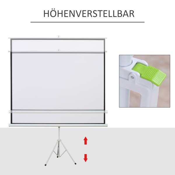 Beamer Leinwand 001-008 Weiß - Kunststoff - 1 x 152 x 203 cm