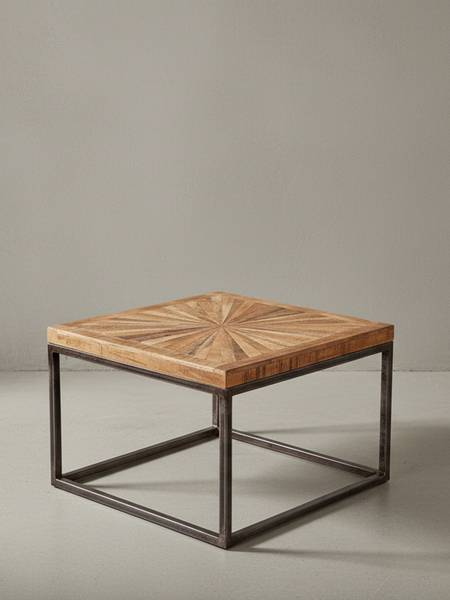 Couchtisch SALUZZO mit Ablagefläche Braun - Mango - 55 x 40 x 55 cm