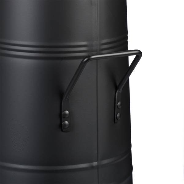 Kohlenschütte 12 Liter Schwarz - Eisen - 28 x 56 x 23 cm