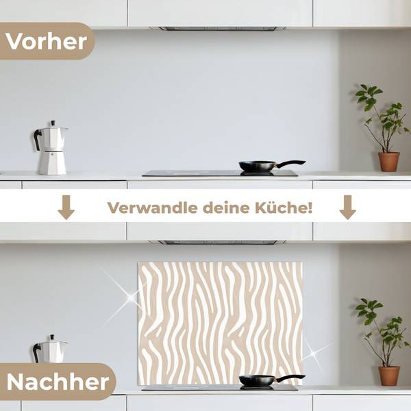 SPRITZSCHUTZ KÜCHE Streifen 70 x 50 cm