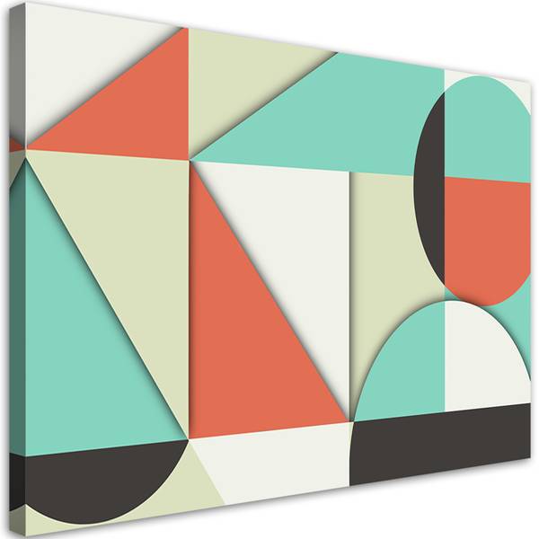 Wandbild geometrische formen abstraktion 90 x 60 cm