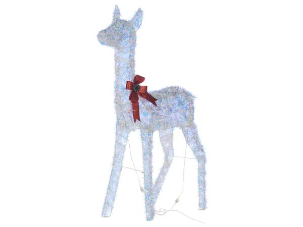 LED-decoratie AURENNE rood - wit - textiel - 90 x 110 x 30 cm