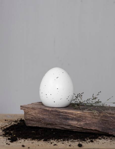 Osterei UGGLARP Weiß - Keramik - 9 x 10 x 9 cm