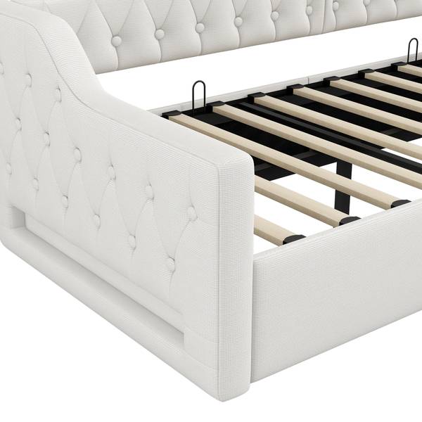 Schlafsofa Frieda mit Bettfunktion Beige - 98 x 214 cm