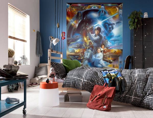 Fototapete 612286 Blau - Papier - 184 x 254 x 184 cm