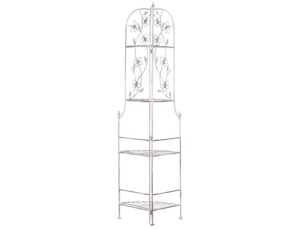 Badezimmerregal BIELLA Weiß - Metall - 35 x 158 x 35 cm