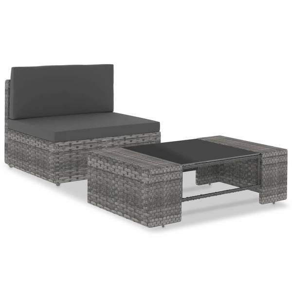 Garten-Lounge-Set 3001946-1 (2-teilig) Grau