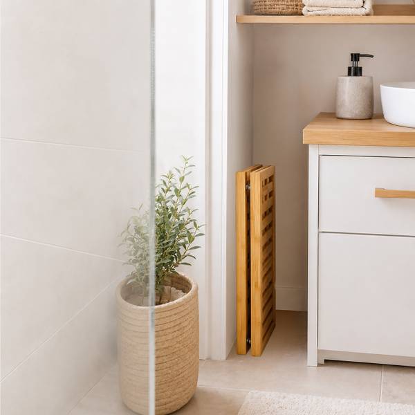 Bambus Badematte Braun - Bambus - 60 x 3 x 39 cm