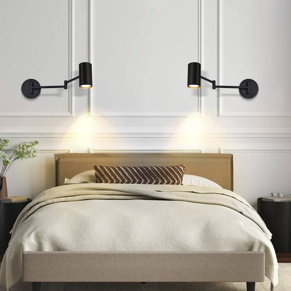 Wandlamp Levin II Ii(set van 2) zwart - metaal - 10 x 50 x 10 cm