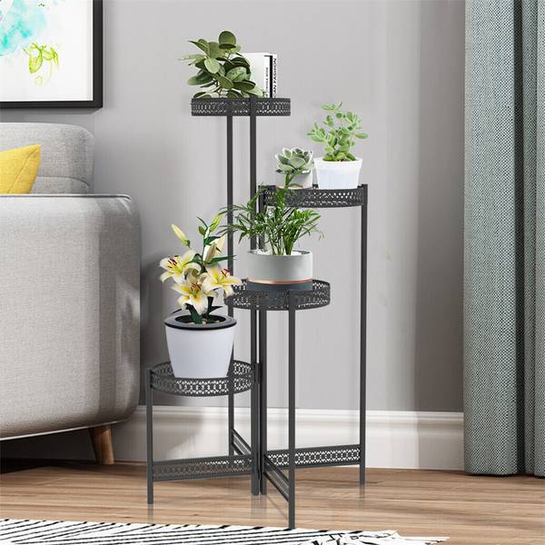 Étagère Plante XJJ491-L Noir - Fer - 22 x 90 x 53 cm