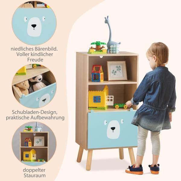 Kinderboekenplank FB32217ORNL bruin - plaatmateriaal op houtbasis - 29 x 86 x 41 cm