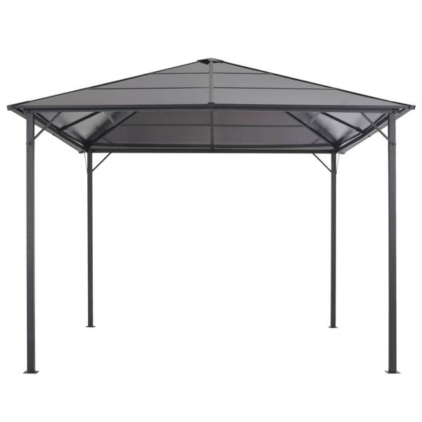Luifel 296714 zwart - aluminium - staal - 300 x 260 x 300 cm