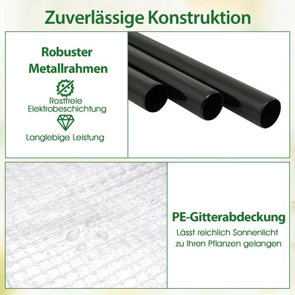Gewächshaus SF6768ITDE Grün - Metall - 48 x 190 x 69 cm