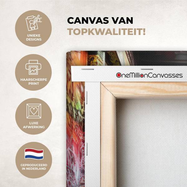 CANVAS SCHILDERIJ Trap 60 x 90 cm