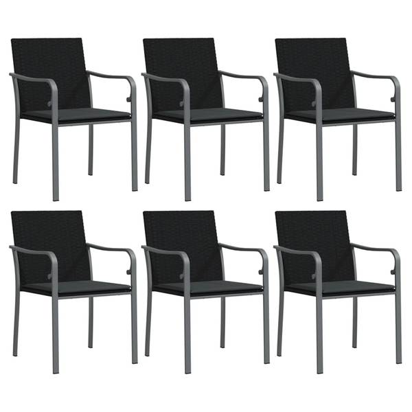 Tuinset 3029534-3 set van 7 zwart - grijs - 80 x 160 cm