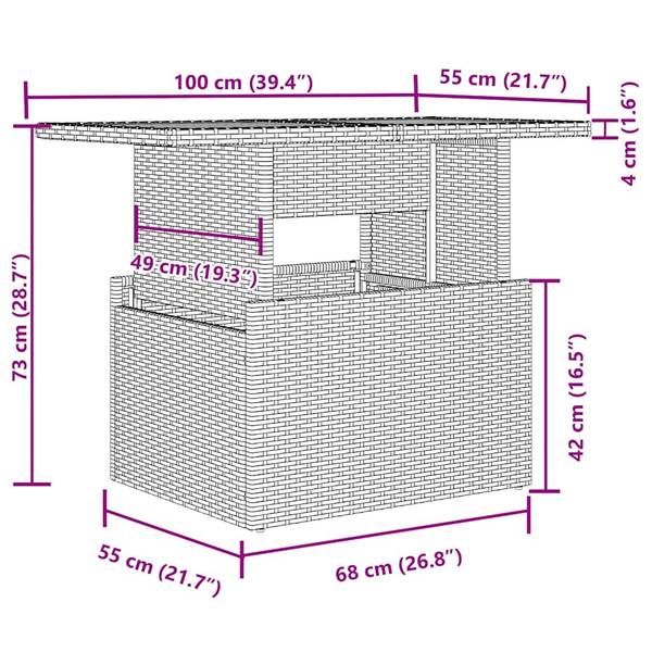 Garten-Lounge-Set 3036843-1 8-teilig Schwarz