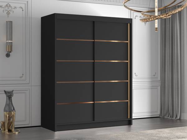 Kleiderschrank Flavio IV Schwarz