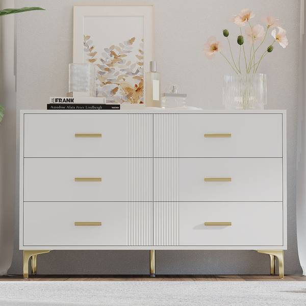 Sideboard Braxuins Weiß - Holzwerkstoff - 120 x 76 x 40 cm