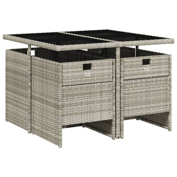 Salle à manger 3043032-2 (lot de 5) Gris lumineux