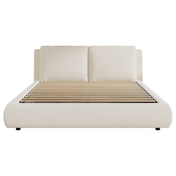 Polsterbett Zoom Ⅰ Beige - Holzwerkstoff - 194 x 90 x 230 cm