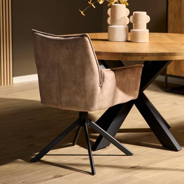 Esszimmerstuhl DANI Beige - Textil - 67 x 64 x 58 cm