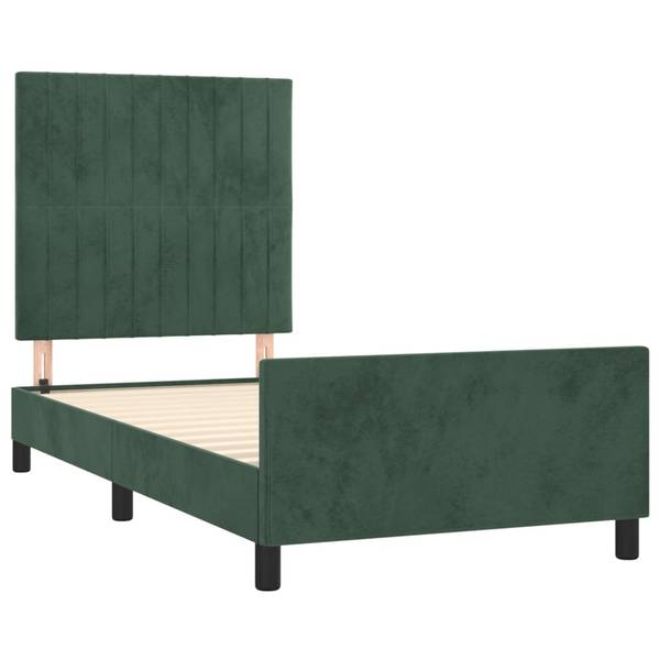 Bettgestell mit Kopfteil 3017204-14 Dunkelgrün - 93 x 203 cm