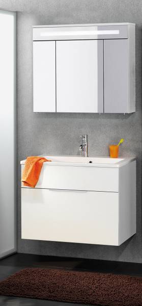 Badmöbel Set Kara Weiß (3-teilig) Weiß - Holzwerkstoff - 81 x 70 x 101 cm