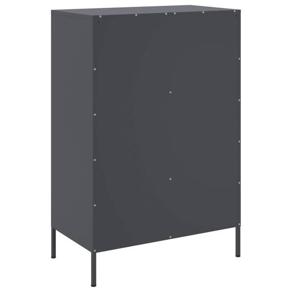 Highboard DE4813 Grau - Metall - 39 x 102 x 68 cm