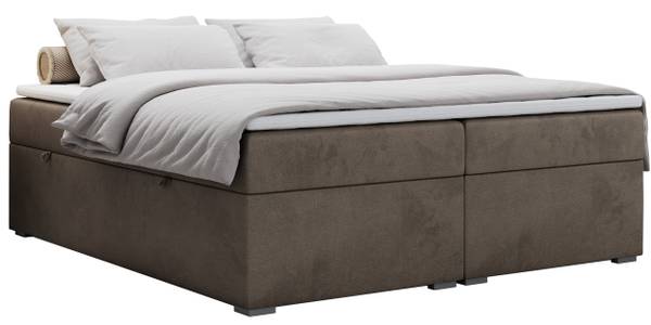 Boxspringbett BESS Kaffeebraun - Breite: 140 cm - H3