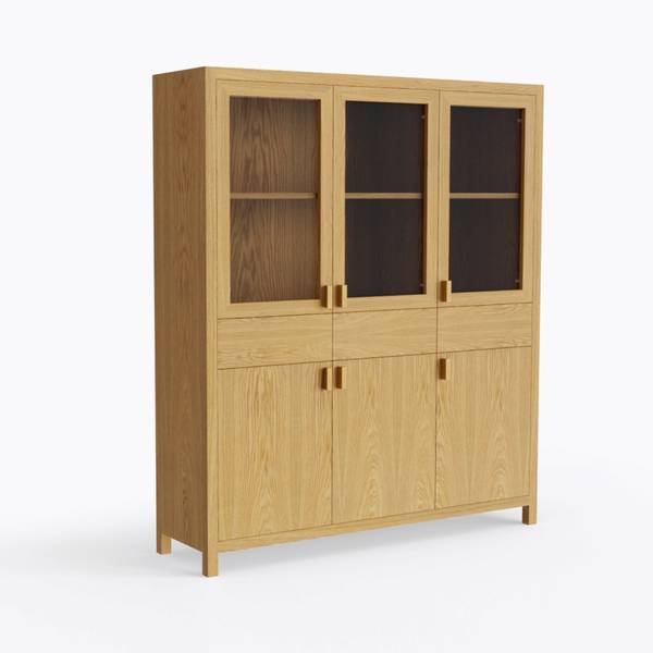 Anrichte aus Eiche für Wohnzimmer DAVOS Braun - Eiche - 155 x 170 x 40 cm