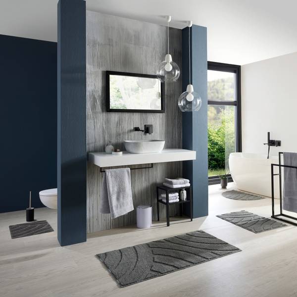 WC-Umrandung 210887 Grau - Textil - 50 x 2 x 50 cm