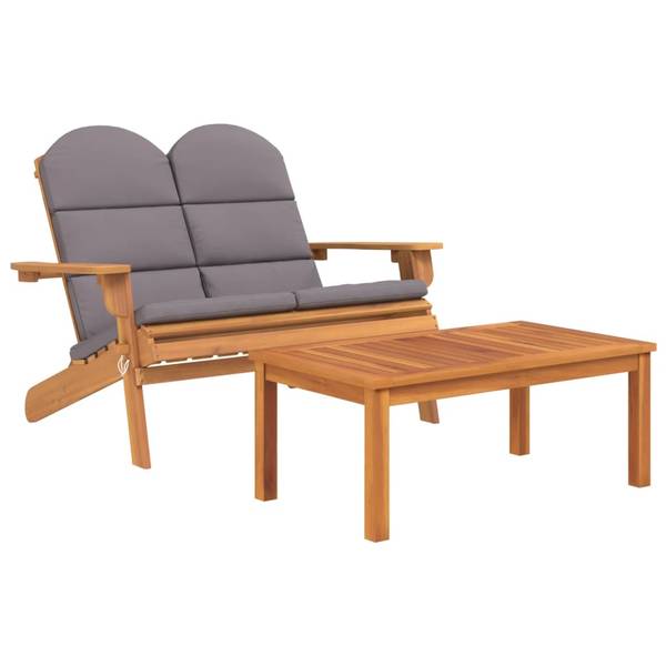 Loungeset 3017854-2 (4-delig) grijs - polyester - acacia - 75 x 90 x 84 cm