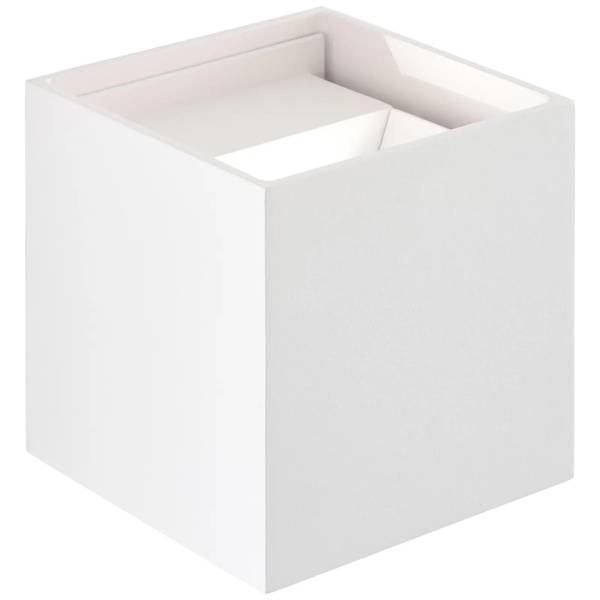 Wandleuchte Isak Weiß - Stahl - Klarglas - 11 x 10 x 11 cm