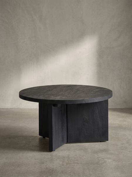 Couchtisch ELORN mit Dreibeingestell Schwarz - Mango - 60 x 33 x 60 cm