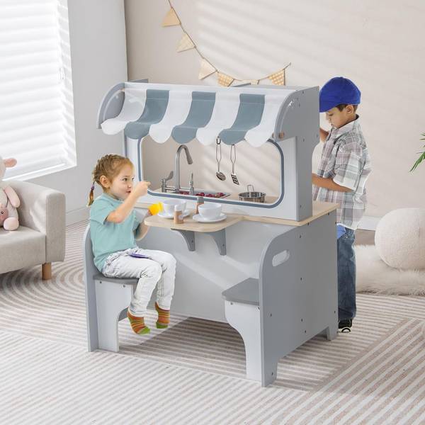 Kinderküche TP10092 Grau - Holzwerkstoff - 53 x 92 x 71 cm