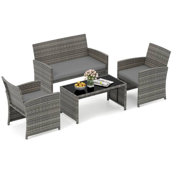 Gartenmöbel Set TI96951 4-tlg. Grau