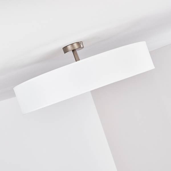 Deckenleuchte Mels Silber - Weiß - 63 x 22 x 63 cm