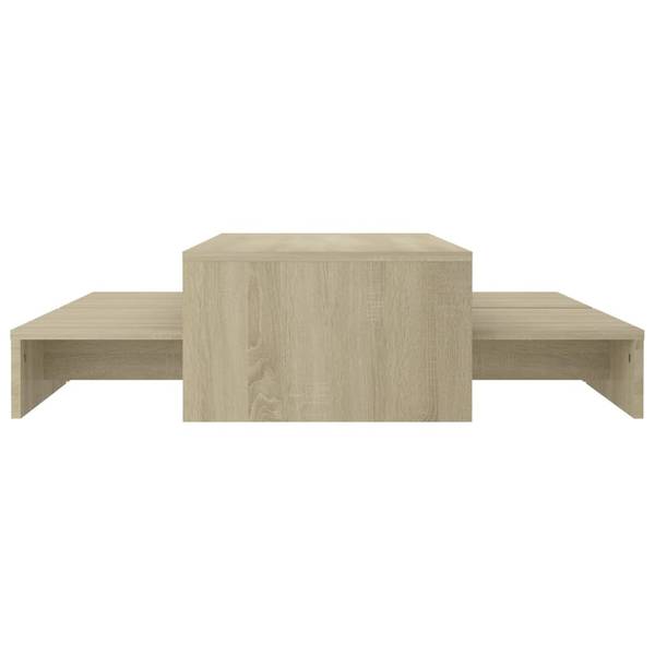 Table basse 3008006 3 pièces Marron - Bois manufacturé - 100 x 27 x 100 cm