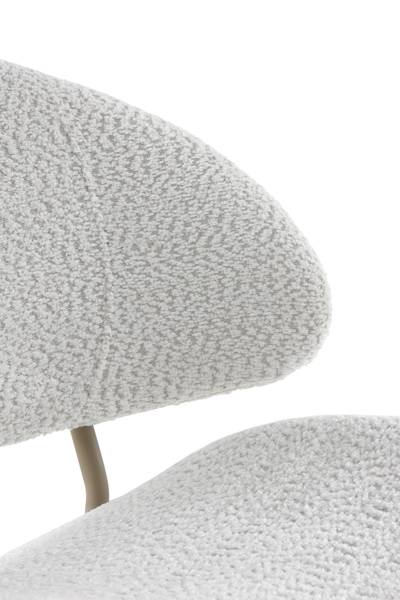 Stühle 11652 4er-Set Weiß - Chenille - Webstoff - 54 x 80 x 55 cm