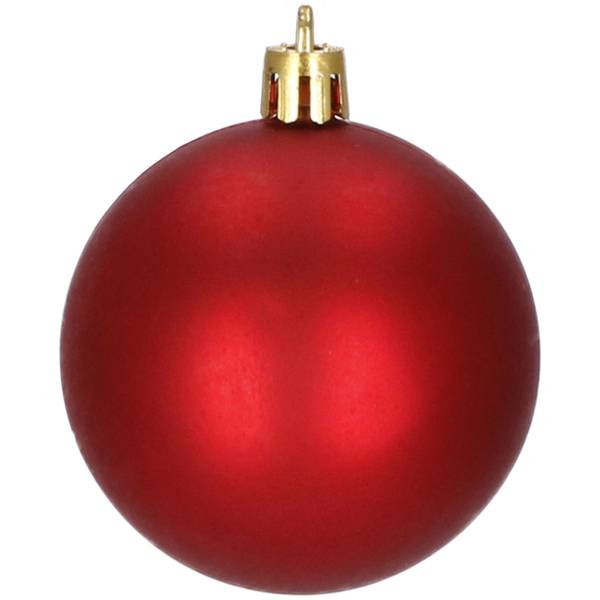 Weihnachtskugel 20 Stück Rot - Kunststoff - 6 x 6 x 6 cm