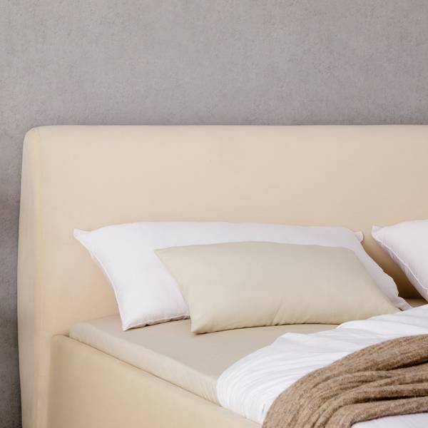 Polsterbett DREAM Weiß - Textil - 200 x 90 x 227 cm
