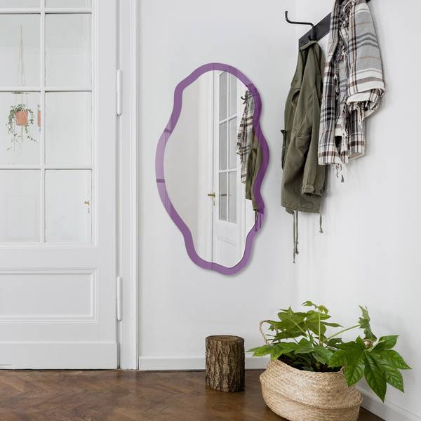 Wandspiegel Purpura fortis Violett - Glas - 52 x 97 x 0 cm