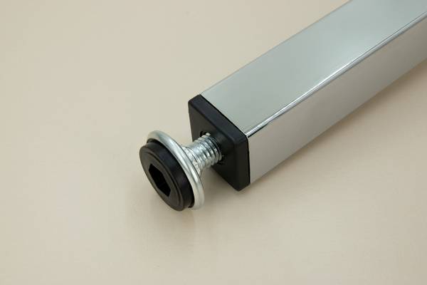 Möbelfuß Lapoz Silber - Höhe: 10 cm