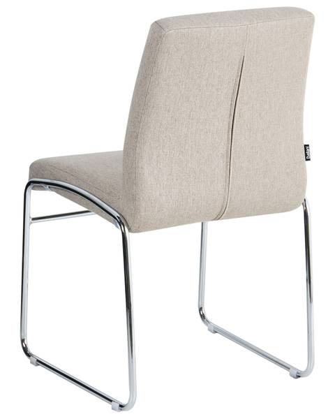 Stuhl LECCO 2-tlg Beige - Silber