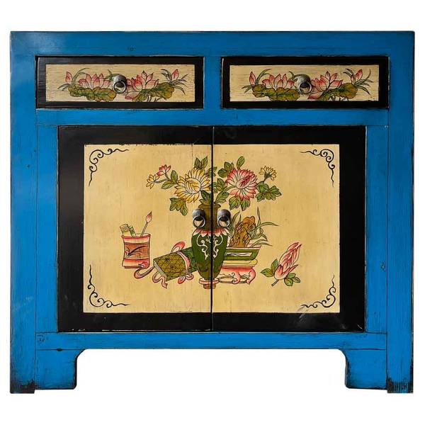 Sideboard 4523330092 Blau - Holz teilmassiv - 90 x 87 x 40 cm