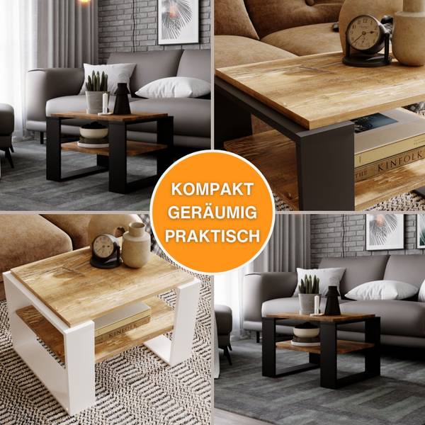 Couchtisch KAJA 63 Holz - Schwarz