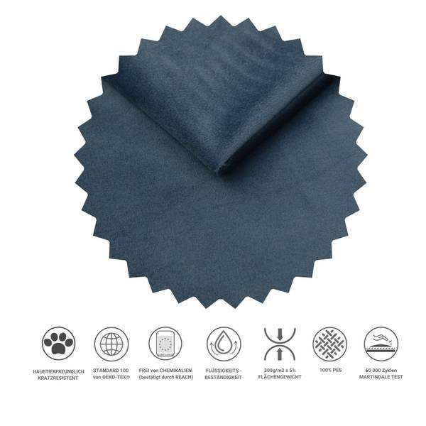 Boxspringbett Fuum Premium Blau - Breite: 140 cm