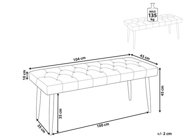 Bedbank ESSONNE beige