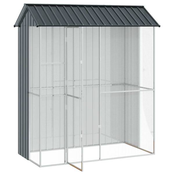 Vogelgehege 3044617 Grau - Metall - 110 x 247 x 215 cm