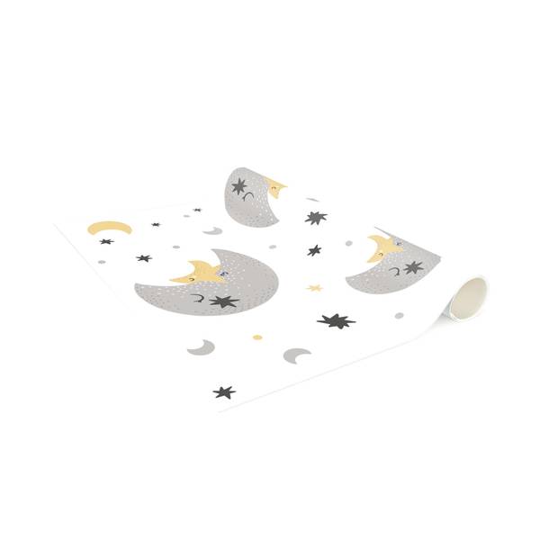 Skandinavischer Mond und Stern 140 x 280 cm